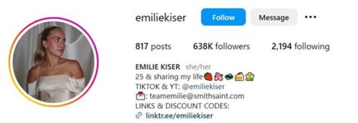 Emilie Kiser Height, Weight, Net Worth, Age, Birthday, Wikipedia, Who, Instagram, Biography